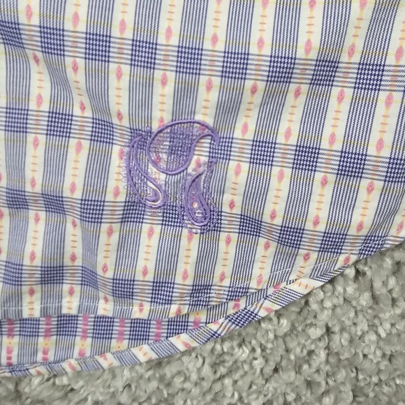 Robert‎ Graham Mens Cotton Plaid Shirt Size XL Flip Cuff Classic Party Office - Picture 4 of 15